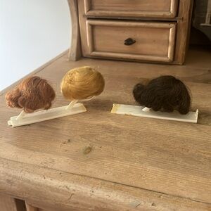 Barbie Miss Fashion Queen Wigs Set of 3 Redhead Brunette Blonde 1960’s